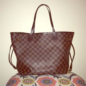 Brown Checkered PU Handbag 👜